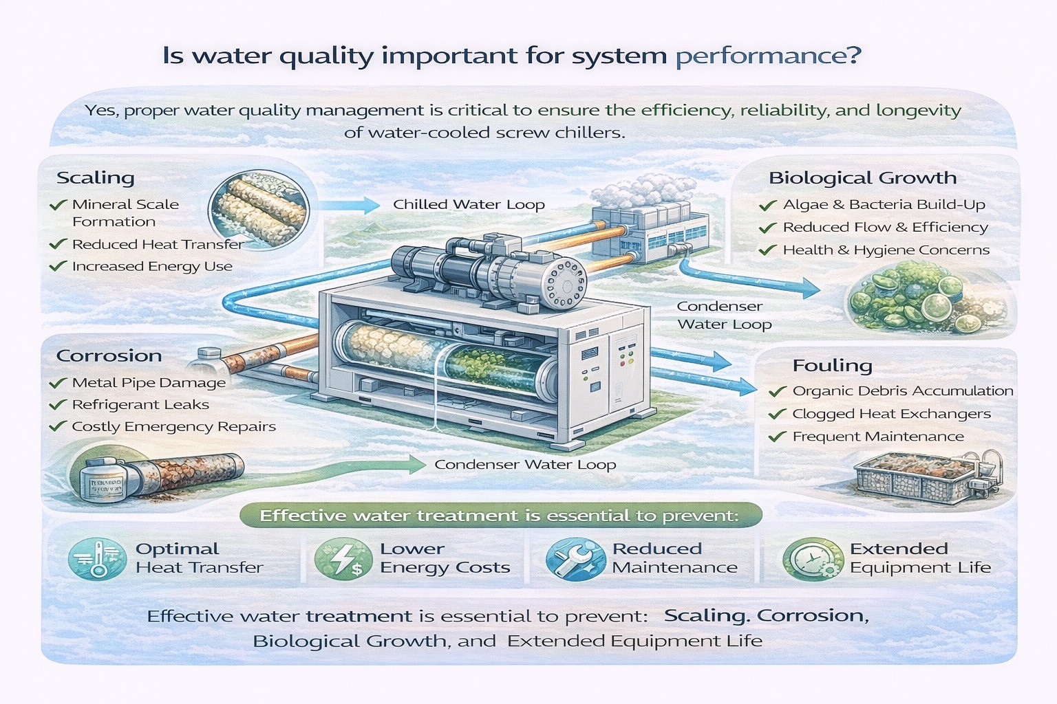 Is water quality important for system performance?