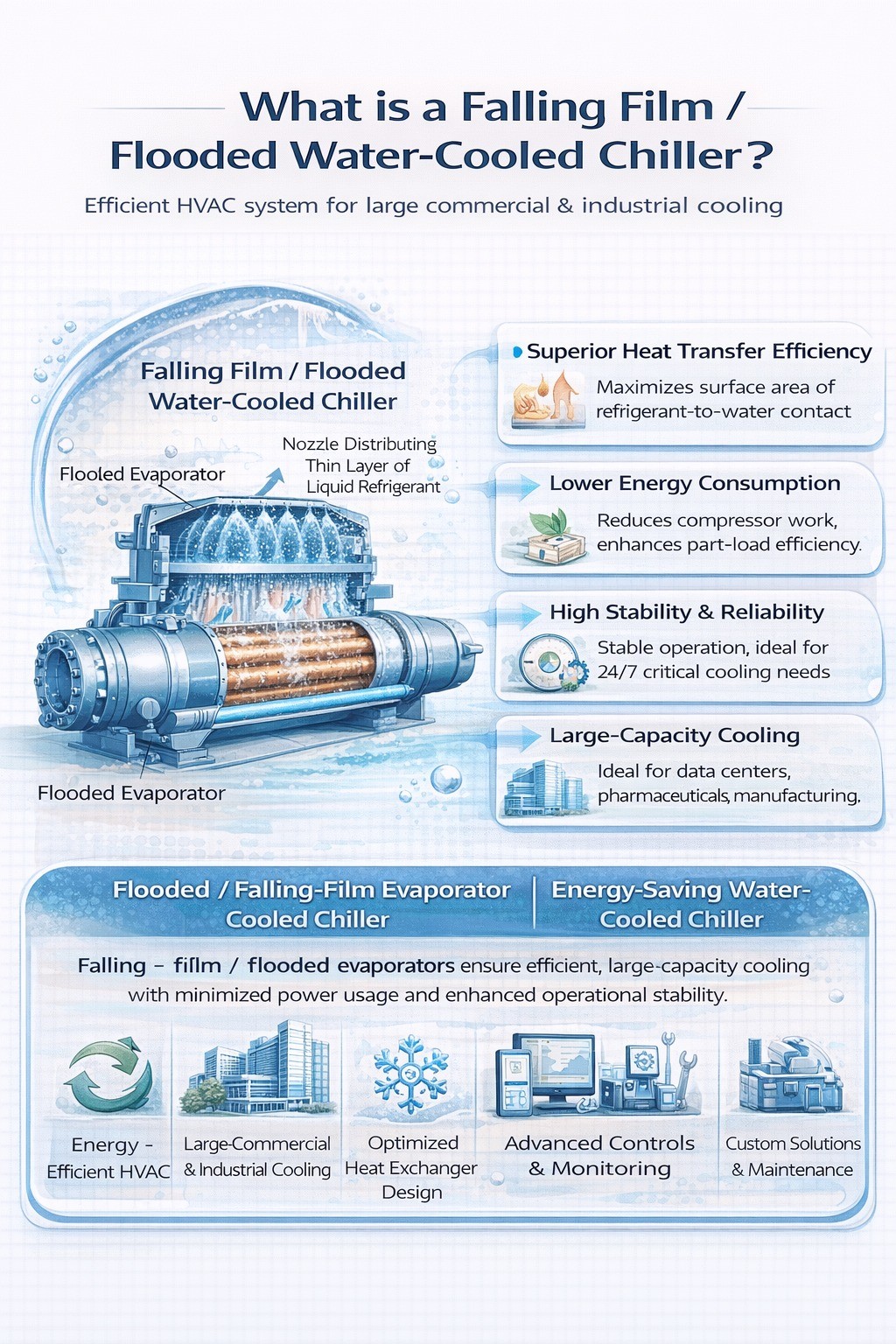 What is a Falling Film / Flooded Water-Cooled Chiller?
