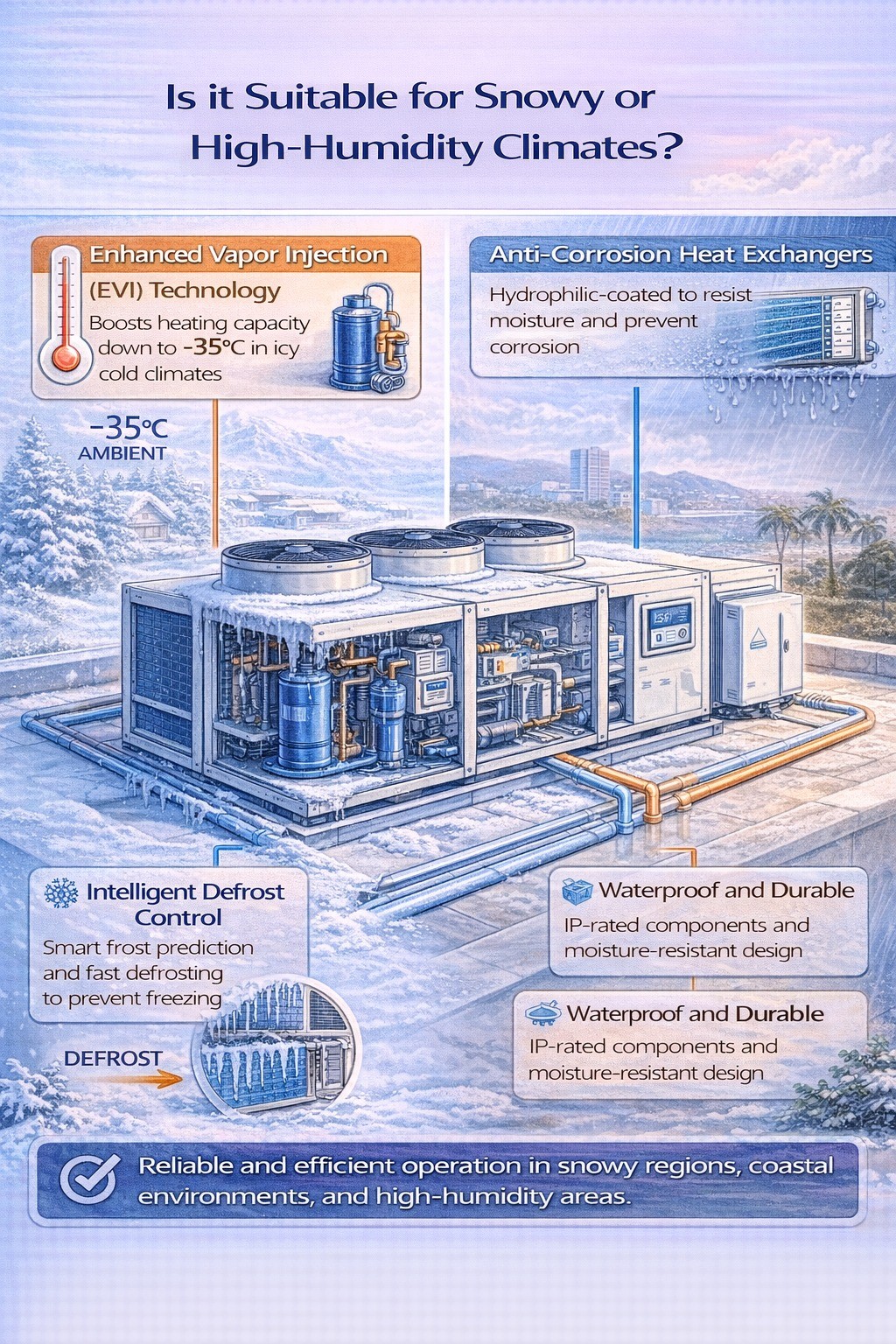 Is it suitable for snowy or high-humidity climates?