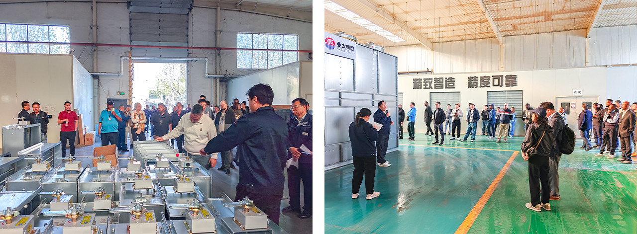 The inspection team visited the exhibition hall