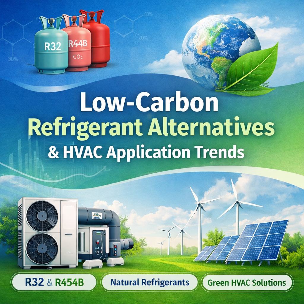 Low-Carbon Refrigerant Alternatives and Application Trends in HVAC