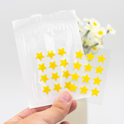 Lemon-Yellow Sparkle Star Shape Hydrocolloid Pimple Patch