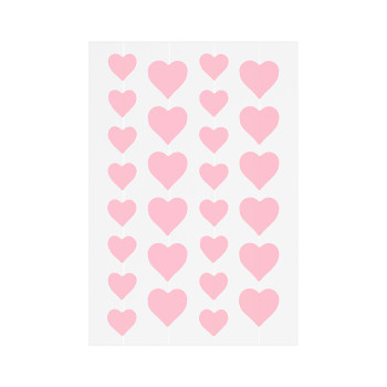 Heart & Diverse-Shaped Pink Pimple Patches with Cut Lines