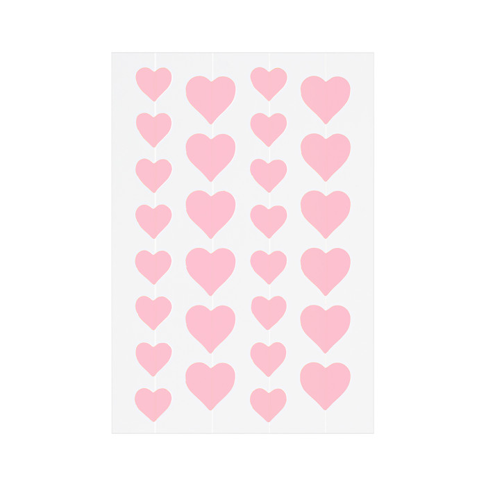 Heart & Diverse-Shaped Pink Pimple Patches with Cut Lines