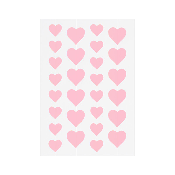Heart & Diverse-Shaped Pink Pimple Patches with Cut Lines