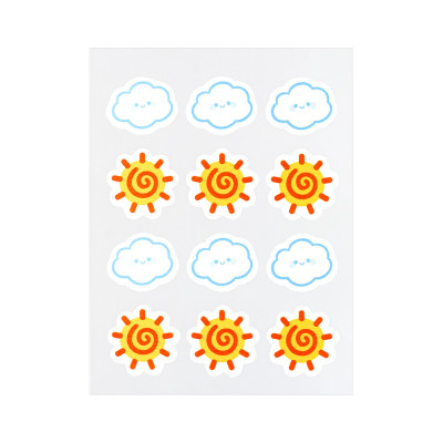 Adorable Cartoon Smiling Sun & Cloud Buddy Acne spot sticker for Skin Care