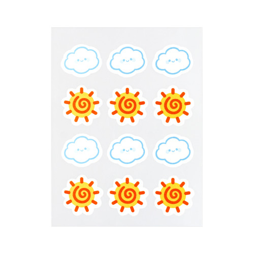 Adorable Cartoon Smiling Sun & Cloud Buddy Acne spot sticker for Skin Care