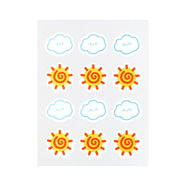 Adorable Cartoon Smiling Sun & Cloud Buddy Acne spot sticker for Skin Care