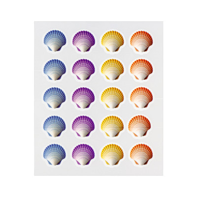 Shell-Away Blemishes Cute 4-Color Seashell Acne Pimple Patch with Cutline