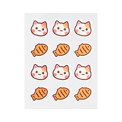 Skin Healing Pimple Patches Cat and Fish Design for Acne Treatment