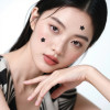 Twin Size Star Acne Spot Stickers in Sleek Black with Cut Lines