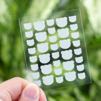 Clear Acne Pimple Patch with Cute Bear Shape Twin Size