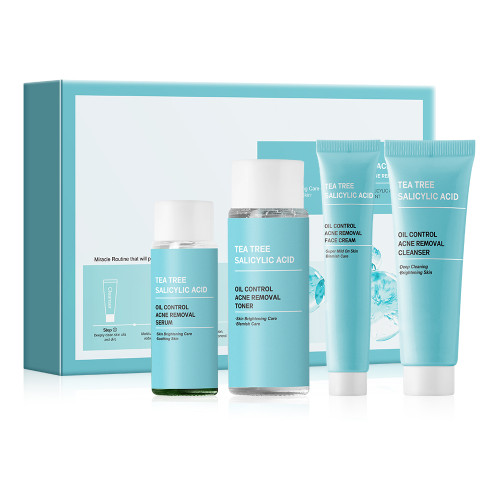 Oil Control Acne Treatment Set Refines Pores Daily Face Care 4-Piece Set