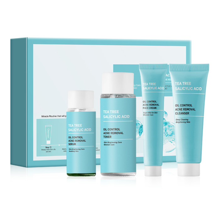 Oil Control Acne Treatment Set Refines Pores Daily Face Care 4-Piece Set