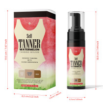 Private Label Self Tanner Watermelon Tanning Mousse Long Lasting Moisturizing Bronzing Tan Skin