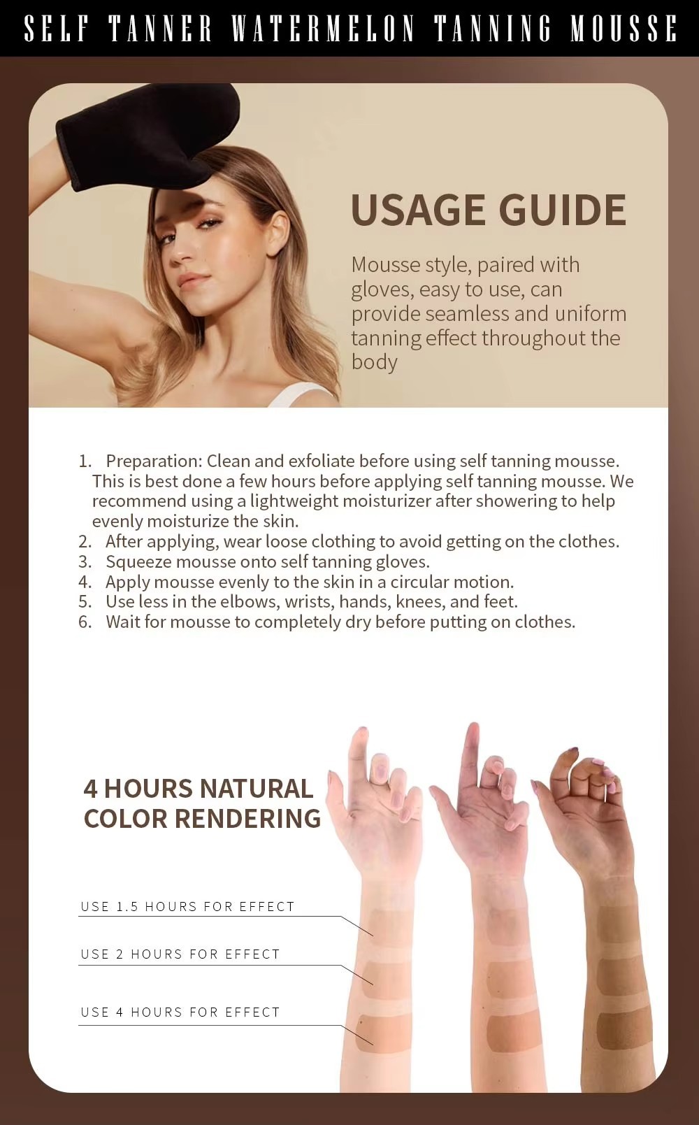 Self Tanner Watermelon Tanning Mousse