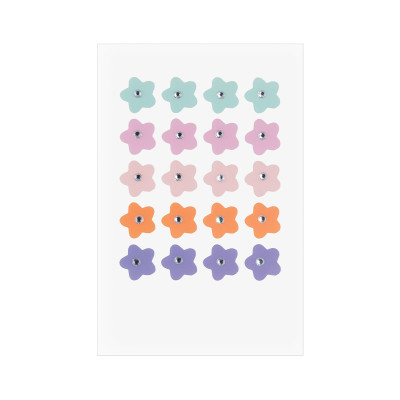 Hydrocolloid Spot Removal Flower Shaped Pimple Patch with Crystles