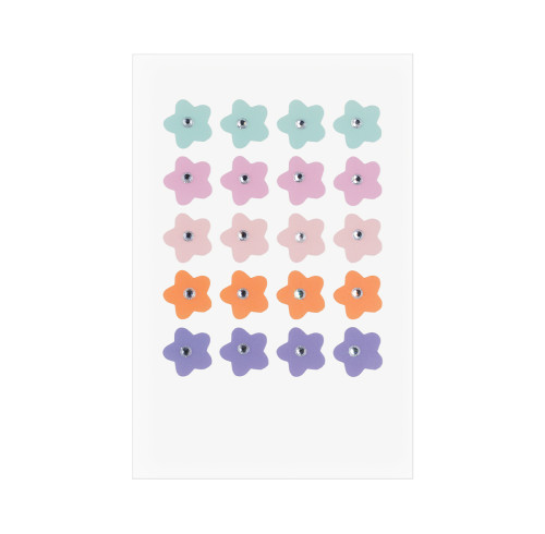 Hydrocolloid Spot Removal Flower Shaped Pimple Patch with Crystles