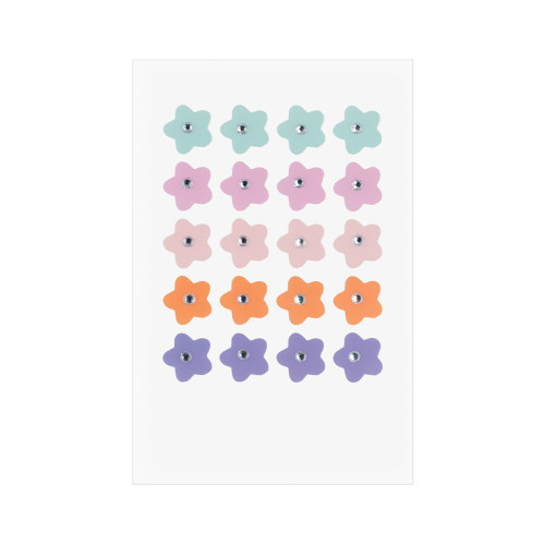 Hydrocolloid Spot Removal Flower Shaped Pimple Patch with Crystles