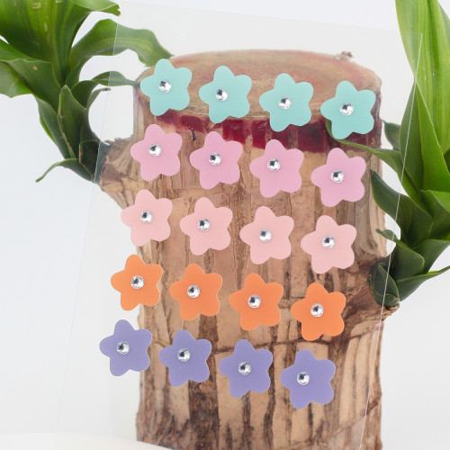 Hydrocolloid Spot Removal Flower Shaped Pimple Patch with Crystles