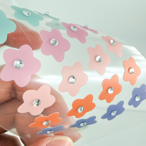 Hydrocolloid Spot Removal Flower Shaped Pimple Patch with Crystles