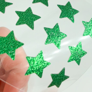 Customized Green Glitter Star Hydrocolloid Acne Pimple Patch