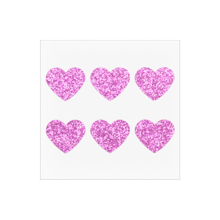 Pink Heart Glitter Hydrocolloid Patches for a Sparkling Self-Care Ritual
