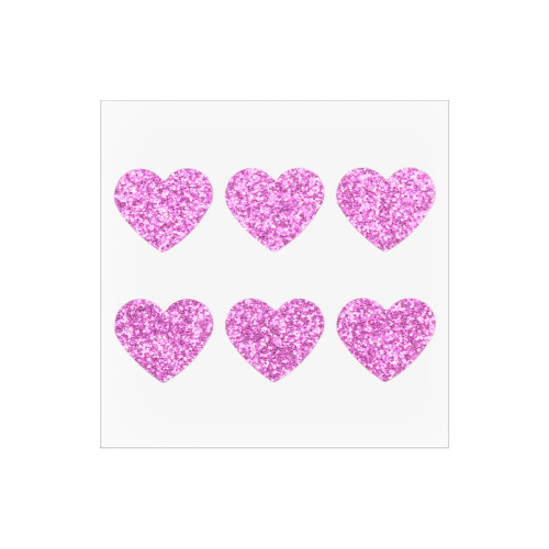 Pink Heart Glitter Hydrocolloid Patches for a Sparkling Self-Care Ritual