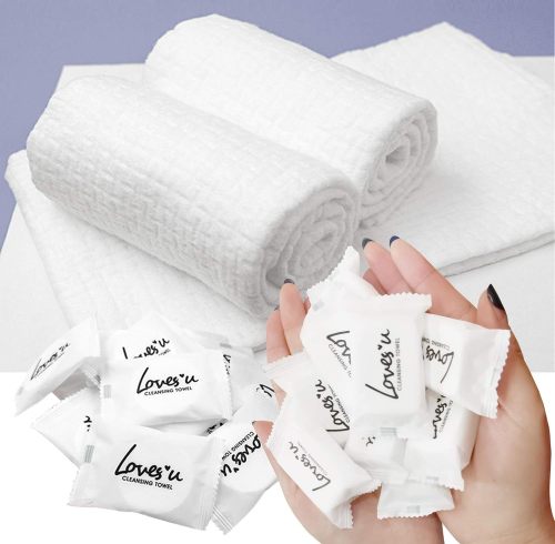 Private Label Custom Cotton Disposable Compressed Face Towel Wipes For face clean