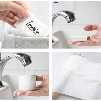 Hotel Quality Compressed Towels Disposable Printed Face Magic Towel Tablet For Face Cleansing