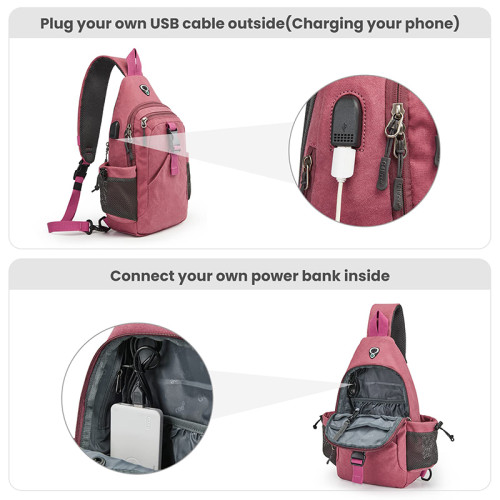 Factory Wholesale Sling Bag RFID Blocking Sling Backpack Crossbody Bag for Women