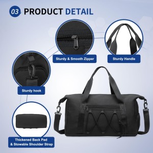Laptop Tote Bag Lightweight Gym Bag with Shoe Water Resistant Sports Duffel Bag