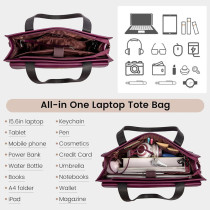 Custom Laptop Tote Bag for Women Work, Travel & Office Shoulder Bag with Large Capacity