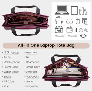 Custom Laptop Tote Bag for Women Work, Travel & Office Shoulder Bag with Large Capacity