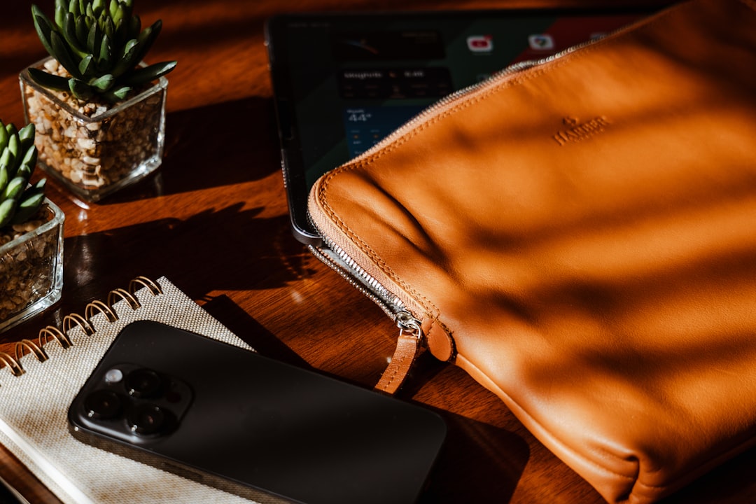 Luxury leather laptop sleeve