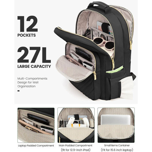 Factory Wholesale Laptop Backpack Purse for Women Work Travel Computer Bags