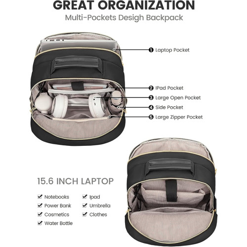 Factory Wholesale Laptop Backpack Purse for Women Work Travel Computer Bags