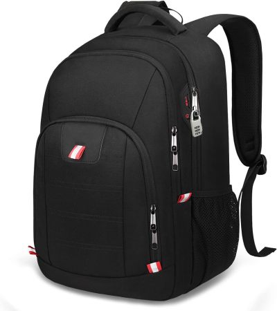 Factory Wholesale Travel Laptop Backpack Black Backpack for Men and Women with USB Slit Business