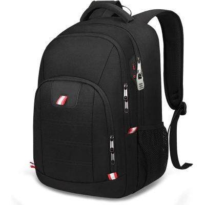 Factory Wholesale Travel Laptop Backpack Black Backpack for Men and Women with USB Slit Business