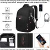 Factory Wholesale Travel Laptop Backpack Black Backpack for Men and Women with USB Slit Business