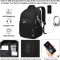 Factory Wholesale Travel Laptop Backpack Black Backpack for Men and Women with USB Slit Business