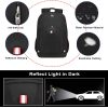 Factory Wholesale Travel Laptop Backpack Black Backpack for Men and Women with USB Slit Business