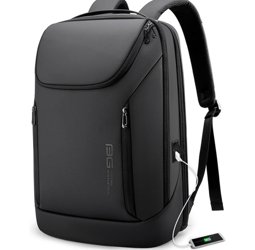 Wholesale Travel Laptop Backpack Black Backpack for Men and Women with USB Slit Business