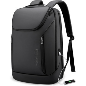 Wholesale Travel Laptop Backpack Black Backpack for Men and Women with USB Slit Business