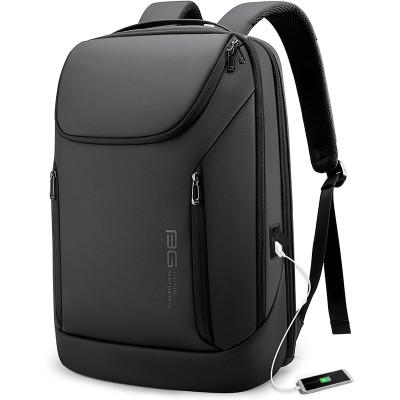 Wholesale Travel Laptop Backpack Black Backpack for Men and Women with USB Slit Business