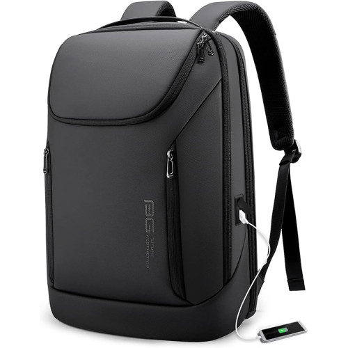 Wholesale Travel Laptop Backpack Black Backpack for Men and Women with USB Slit Business