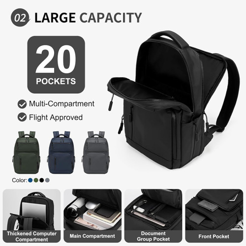 Factory Wholesale Low MOQ Waterproof Laptop Backpack for Men & Women