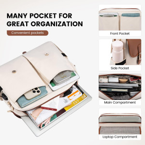 Custom Laptop Bag for Women Large Capacity Computer Briefcase Case Crossbody Messenger Bag