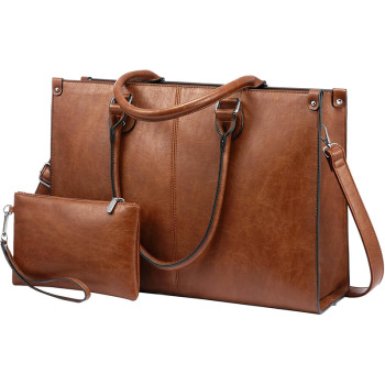 Custom Factory Wholesale Laptop Tote Bag for Women Leather Work Computer Bag