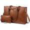 Custom Factory Wholesale Laptop Tote Bag for Women Leather Work Computer Bag